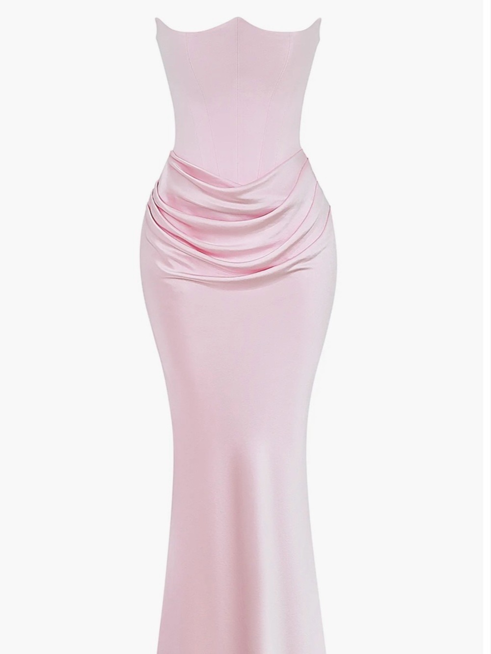 House of CB Soft Pink Satin Corset Dress